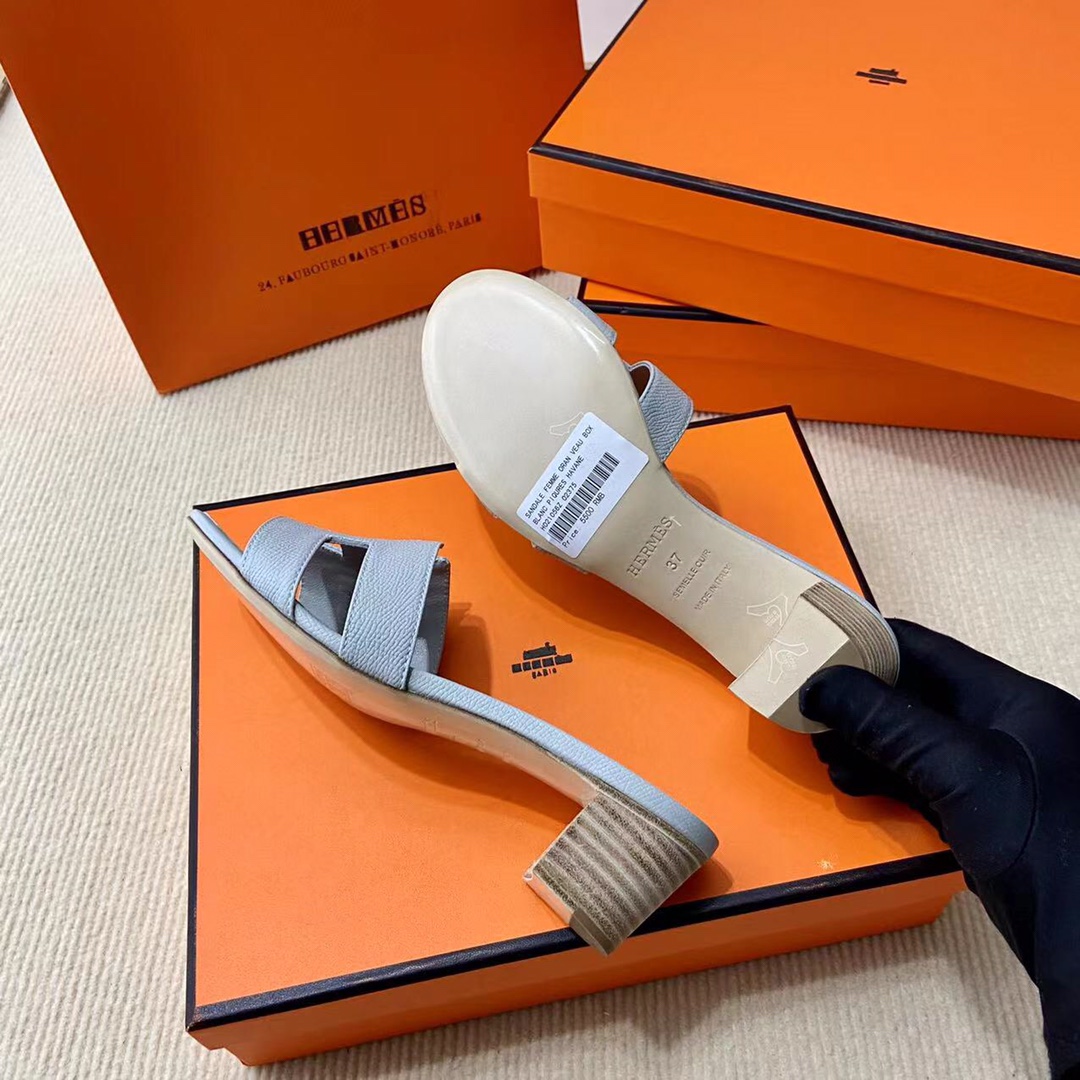 에르메스 올수공 오아시스 슬리퍼 샌들 앱송 24